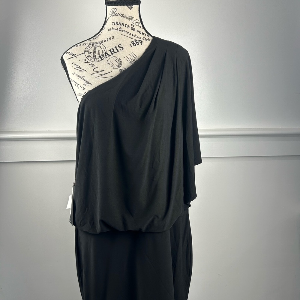 JS Boutique Black Asymmetrical One-Shoulder Cocktail Dress